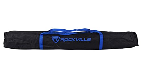 Rockville RPG122K Dual 12" Powered Speakers Bundle with RVSS4A Stand Bag | 1000W Peak / 250W RMS, Bluetooth, USB, SD, FM Radio, 2 Speaker Stands, Wired Microphone, Cables, Remote, 2 Items