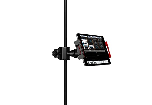 IK Multimedia iKlip 3 Tablet Holder for mic Stands, fits iPad and Android Tablets Between 7" to 12.9" with an Adjustable 360° Swivel and Soft-Touch fit - style: Stand mount