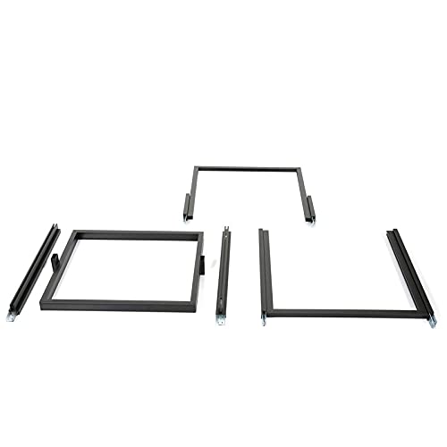 M&T Displays Metal Eco Info Board, Black 22x69 Inches Slide-In Poster Sign Holder 1 Tier Double Sided Floor Standing Pedestal Advertising Display with Backing and Anti-Glare PET Cover - color: Black, size: 22x69