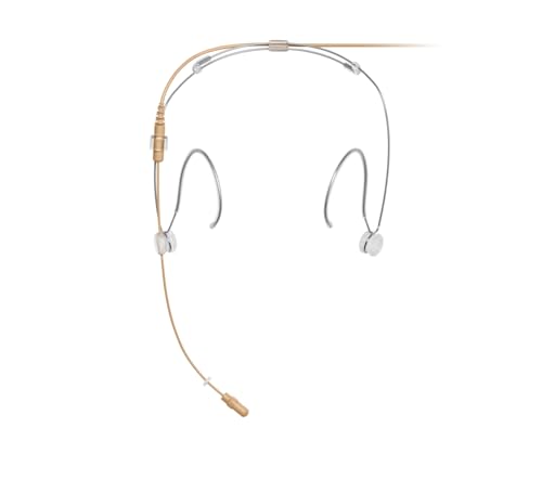 Shure DuraPlex DH5 Omnidirectional Headset Microphone - Tan | Durable water-resistant omnidirectional headset mic with MTQG connector for Shure wireless bodypack transmitters - color: Tan, style: mTQG/TA4F