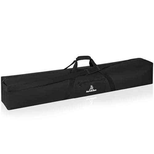 TORIBIO Tripod Carrying Case, 49x8x8in Heavy Duty Tripod Bag with Shoulder Straps and Handles, Multifunctional Monopod Case for Music Stand, Lights, Speakers, Cameras, Booms, Microphone Stands - size: 49 x 8 x 8 in