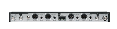 Shure SLX-D Digital Wireless Quad Receiver with Dante - 24-Bit Audio, 138MHz Wide Tuning Range, Space-Saving Design for 4 Channels (SLXD4QDAN+=-G57) - style: With Dante Audio