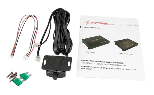 Precision Power Trax Micro Monoblock Class D Car Stereo Amplifier TM1.3000D – 3000W Single Channel Digital Subwoofer Amp with Wired Bass Control & High-Level Inputs for Powerful Audio - size: TM1.3000D