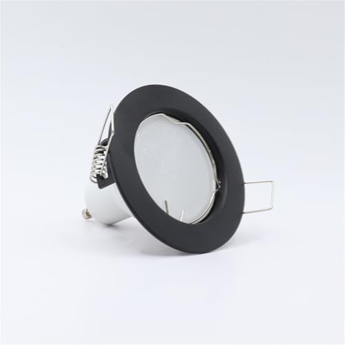 Pack of 10 Recessed Lighting Frame GU5.3 MR16 Fitting Black Ceiling Downlight Holder for Living Room 60mm(2.36in) Cutout(Black) - color: 1365-BK-10pack