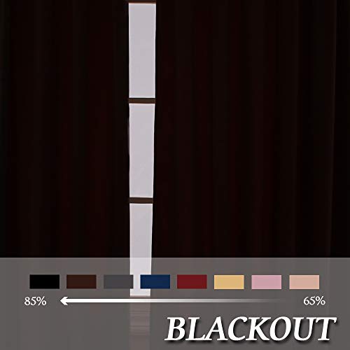 RYB HOME Extra Long Velvet Curtains 120 inches Long, High Ceiling Curtains | Thermal Insulated, Room Darkening, Privacy UV Protection, Loft Apartment Living Room, Black, W52 x L120, 2 Panels - color: Black, size: 52"W x 120"L (Pack of 2)