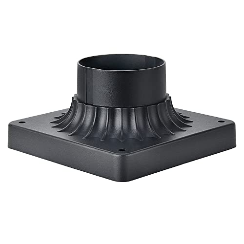 Outdoor Post Light Base, Pier Mount Base Adapter Black 1Pk - color: Matte Black-1PK