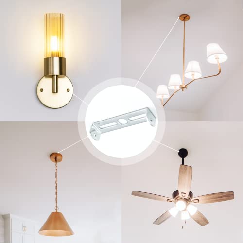 4 Packs Universal Light Fixture Mounting Bracket Square Kit,3 inch Ceiling Light Plate Wall Mounting Bracket Crossbar for Chandelier, Outdoor Lighting etc.(75x18mm) - size: 75x18mm