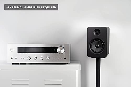 Kanto YU Passive 5.25" Passive Bookshelf Speakers with 1" Silk Dome Tweeter | External Amplifier Required | Pair | Matte Black - color: Black, size: 5.25" Woofer - 5 Ohm - 100 Watts Per Speaker