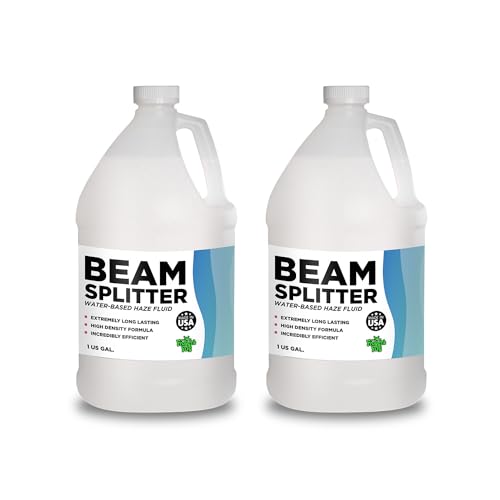 Beam Splitter - Professional Water Based Haze Fluid - 2 x 1 Gallon - Works Amazing in Hurricane Haze 1D, Haze 2D and Haze 4D