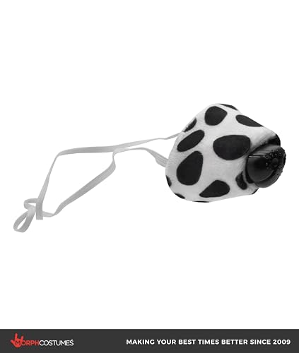 Morph Unisex-Adult Puppy Floppy Dog Ears Headband, Nose and Tail Set, Accessory Kit for Costume Events & Party - color: Black/White