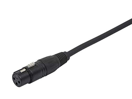 Monoprice AES/EBU 3-Pin DMX Lighting Cable - 10 Meter (32 Feet) Black, 22AWG Twisted Conductors, With Copper Braid And Aluminum Foil Shielding - size: 32ft, style: Cable + 3-Pin DMX Connector