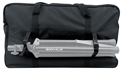 Rockville TB15 V2 Padded Speaker Bag Carry Case for 15" DJ PA Speakers | Stand Holder, Water Resistant, Dual YKK Zippers, Dual Handles, Interior Straps, Rugged, Thick Foam, Fits Most Brands, 5.3 lbs