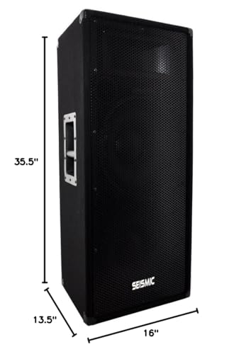 Seismic Audio FL-122P-Single Dual Premium 12-Inch PA/DJ Speaker Cabinet with Titanium Horn 700-Watts RMS per Cabinet - size: Single