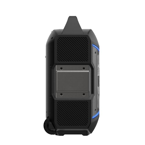 ION Block Rocker 120W Bluetooth Outdoor Speaker with Wheels | Water Resistant, Radio, Karaoke Mic, USB Charging, Stereo Linking, Bass Boost and App Control, for Parties and Outdoor Events - style: 120W water-resistant
