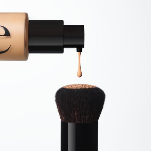 Saie The Base Foundation Brush for Liquid Makeup - Ultra-Soft Makeup Brush with Cruelty-Free, Synthetic Bristles - Designed for Foundation, Skin Tints & Cream Bronzers (1 Count) - style: Base Brush