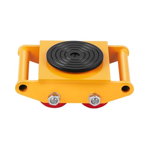 VEVOR 4PCS Machinery Skates Dollies, 17,637 lb Heavy Duty Equipment Moving Skates with 4 PU Wheels, 360° Rotation Non-Slip Cap, Low-Profile Industrial Mover Rollers for Factory, Warehouse, Workshop - size: 4 Packs-PU Wheels