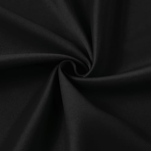 KEQIAOSUOCAI Black Curtains Blackout 100 Inches Long, Luxury Faux Silk Polyester Pinch Pleated Thermal Insulated Black Out Curtains with Hooks for Bedroom Living Room Home Office 40 x 100 - color: Black, size: 40"W x 100"L (Pack of 2)