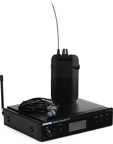 Shure PSM300 P3TR112GR Wireless in-Ear Personal Monitoring System with SE112 Earphones - H20 Band - size: Single, style: H20: 518-542 MHz