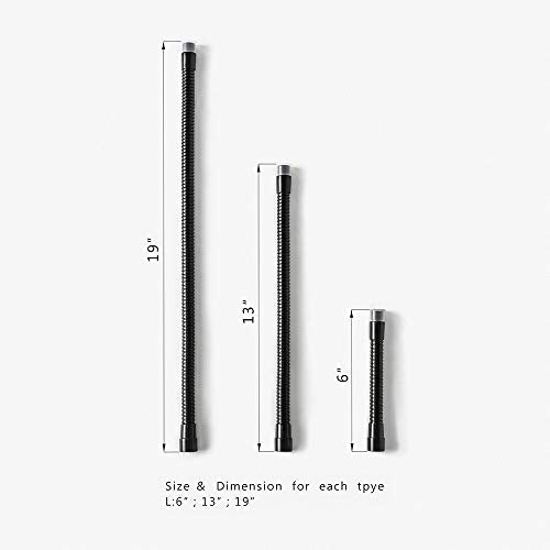 HONSETY 6" Microphone Gooseneck, Multifunction DIY Universal Metal Hose, Black - color: Black, size: 6 Inch