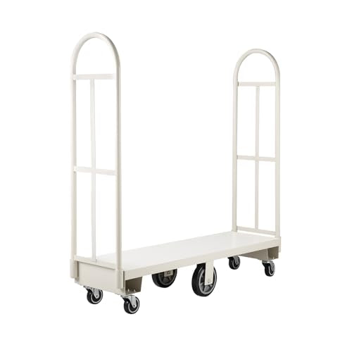 VEVOR 2000LBS Heavy-Duty U-Boat Cart, Platform Truck Dolly with 6 Wheels & Dual Detachable Handles, Heavy Duty Steel Utility Cart for Warehouse/Manufacturing Plant/Logistics Center/Job Site - size: 60.0 x 16.1 x 59.5 in/ 1525 x 410 x 1510 mm