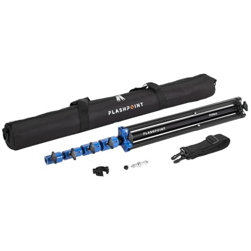 Flashpoint Pro Heavy-Duty Air-Cushioned Light Stand (Blue, 9.5')