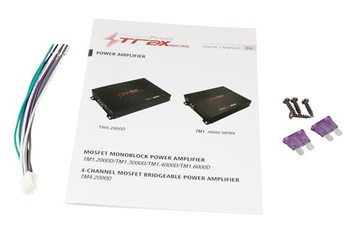 Precision Power TM4.2000D, Trax Micro Series Car Stereo Amplifiers, 4 Channel Compact Voice Amplifier, 4Ch Stereo Amp for Highs, Multi Channel Class D Audio Amps - size: TM4.2000D