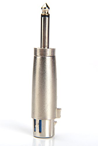 Professional 6.35mm 1/4 Inch Mono Male Plug to 3 Pin XLR Female Jack Stereo Audio Microphone Adapter Converter Connector - color: SET 1