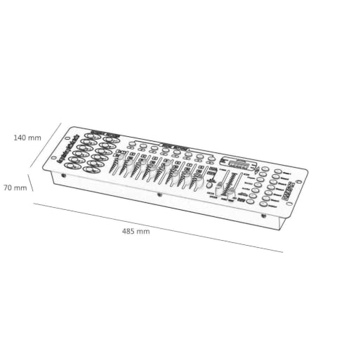 192 DMX Controller for DJ Lights, DMX512 Stage Lighting Console | Sound-Activated, 240 Programmable Scenes, LED Display, Easy Control for Moving Heads, Par Lights, Fog & Club DJ Parties
