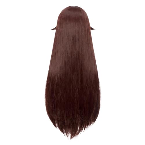 Brown Long Straight Detective Knight Role Cosplay Wig Heat Resistan Synthetic Fiber Hairs for Uniex Adult Halloween Cos Anime Party Replacement Wigs - color: Brown Long Straight