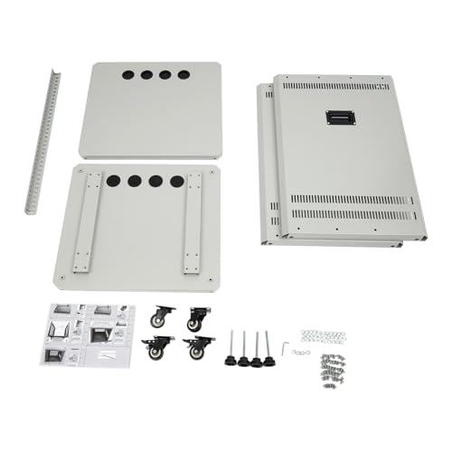 15U Network & Audio Rack with Feet & Wheels, Component Rack Cabinet Recording Studio Racks with Side Panels, Universal Network Server Case