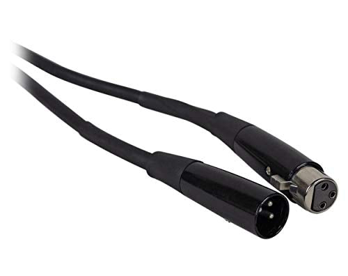 Rockville RDX3M25 25' 3-Pin DMX Lighting Cable, Female to Male, 4-Pack | 100% OFC, Copper Conductors, Nickel Plated, 120 Ohm, XLR Connectors, Hi-Density Braided Shield, EMI/RFI Rejection