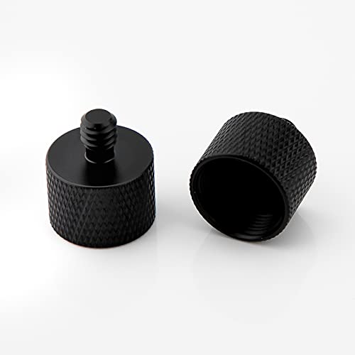 SAVITA 2pcs Mic Foot Adapter Screw Thread Adapter 5/8 to 1/4 Tripod Screw Adapter for Camera Monitor Microphone Stand - size: 5/8 à 1/4