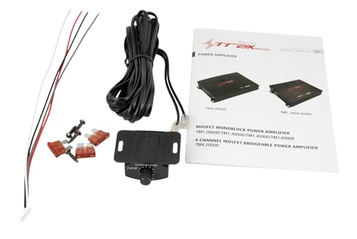 Precision Power Trax Micro Monoblock Class D Car Stereo Amplifier TM1.6000D – 6000W Single Channel Digital Subwoofer Amp with Wired Bass Control & High-Level Inputs for Powerful Audio - size: TM1.6000D