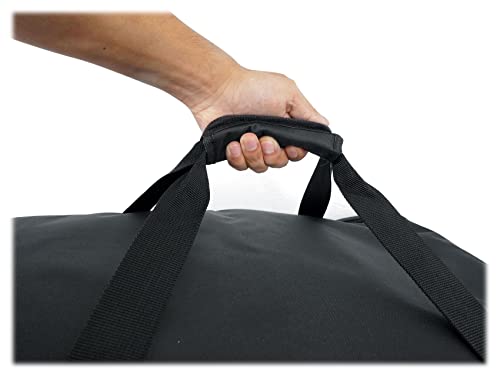 Rockville TB12 v2 Rugged Speaker Bag Carry Case Fits Yamaha DXR12 and QSC K12.2 12" Speakers and other Similar Sized PA Systems | Stand Holder Pocket, Interior Buckle Straps, Thick Foam Padding, Rain/Splash Resistant, Dual YKK Zippers, Dual Handles