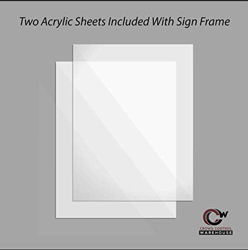 CCW 7 X 11" Vertical Pedestal Floor Sign Frame, Black Powder Coated Steel - color: Black Powder Coated Steel, size: 7 x 11 Inch Vertical