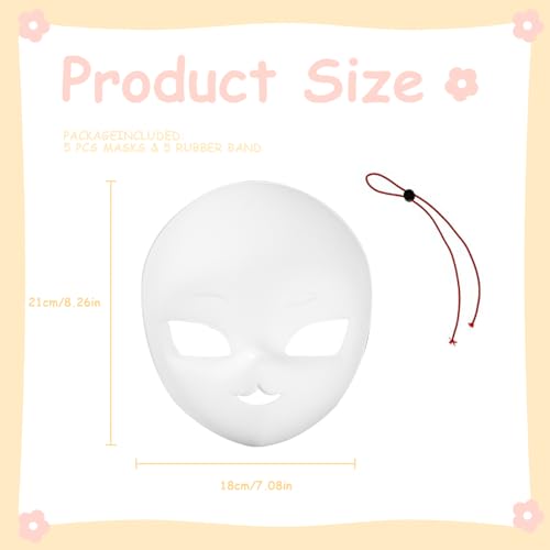 Blank DIY Therian Masks, Face Mask to Hand-Painting, Fursuit Head Base Furry Therian Mask, Costume Props for Cosplay - color: A-1