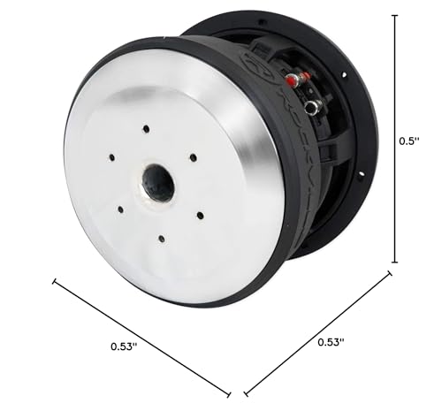 Rockville Punisher 8D2 8" Dual 2-Ohm Competition Car Audio Subwoofer | 3000W Peak / 750W RMS, 2.5" 4-Layer OFC Voice Coil, 145 Oz Magnet, Aluminum Basket, Paper Cone, Foam Surround, 26mm Xmax