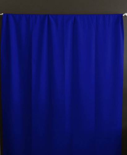 lovemyfabric 100% Polyester Poplin Window Curtain Panel/Stage Backdrop/Photography Backdrop-Royal Blue (1, 58"X96") - size: 58"X96"