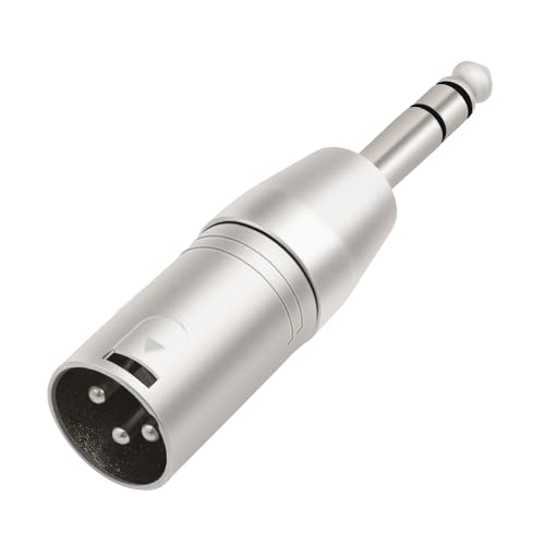 2 Pack 1/4 TRS to XLR Adapter, Balanced Quarter Inch 6.35mm Male to XLR Male Adapter for Mixer, Microphone - color: 1/4 To XLR Male