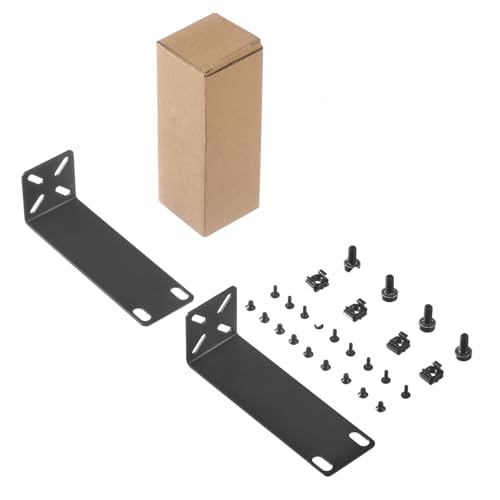 Rack Mount Kit for 8.7 inch Switches, Adjustable Rack Ears for Netgear, Cisco, D-Link, TRENDnet and HP Products, Mount 8.7" Wide to 19" Equipment, Adjustable Hole Distance 14-30mm
