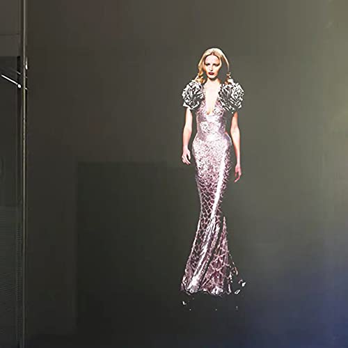 Rear Projection Screen Material Self - Adhesive Holographic Rear Projection Film, Projection Fabric for Bussiness Meeting Dark Grey, A4 Sample, 8.3"x11.7" - color: Dark Grey, size: 8.3Inchx11.7Inch