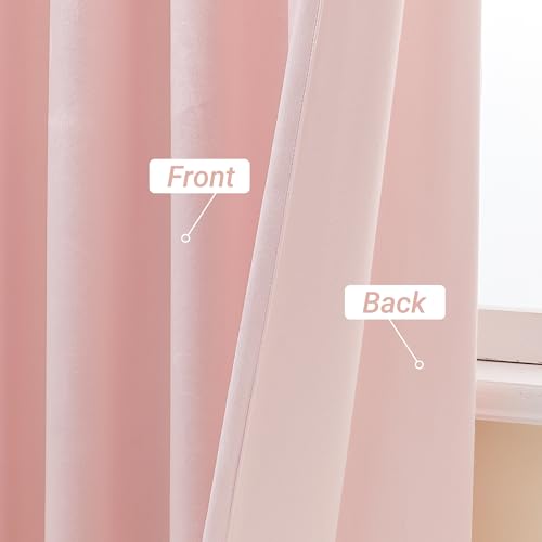 Pinch Pleat Baby Pink Velvet Curtains 90 inch Length 2 Panel Set for Living Room Modern Elegant Plush Velvet Luxury Fabric Room Darkening Pleated Window Drapes Nursery Girls Bedroom Curtain Light Pink - color: Baby Pink, size: 40"W x 90"L (Pack of 2)