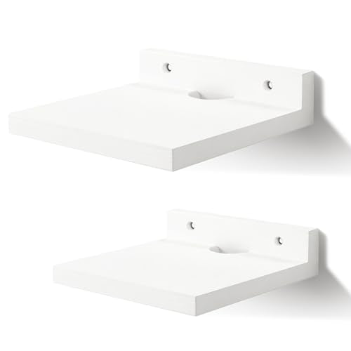 Surround Sound Speaker Stand, Set of 2 Universal Small Speaker Mount Speaker Shelf for Samsung, Roku, Sony, JBL, Vizio, LG - color: White