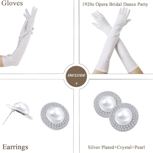 12" Short Big Curly Wavy Wigs for Women Cosplay Layered Platinum Blonde Wig | Halloween Costume Set with Platinum Blonde Wig+Stud Earrings+White Gloves Accessories Coser Party Prom Synthetic Hair - color: Platinum Blond+Set