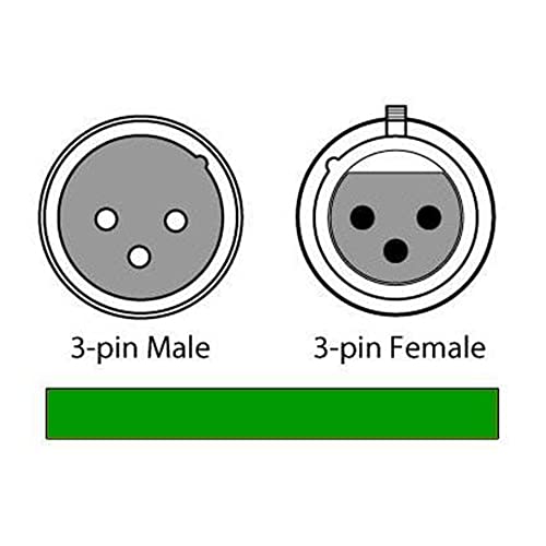 CHAUVET DJ I 10 Foot Male to Female 3 Pin Connector DMX Lighting Effect Cables for DJ Lighting, Concerts, and Weddings (2 Pack)