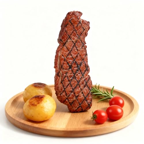 2PCS Artificial Lifelike Steak Fake Cooked Roast Beef Simulated Food,Fake Meat,Realistic Play Food, Suitable for Scene Shooting,Movie Props,Restaurant Props to Attract Customers