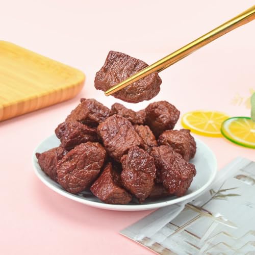 10PCS Fake Steak Blocks for Display Teaching (1.5 Inch) | PVC Steak Props, Lifelike. Wipe Clean, Indoor Outdoor Use, For Restaurant Decor, Food Photography, Teaching Aids