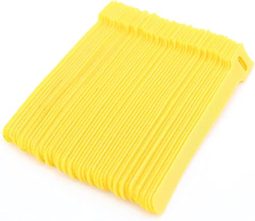 50pcs Reusable Fastening Adjustable Cable Ties Wire Management (8 Inch, Yellow) - color: Yellow, size: 8 Inch