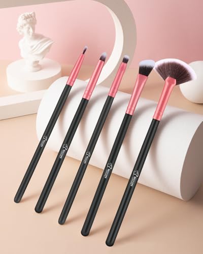 BESTOPE PRO Makeup Brushes 16 Pcs Makeup Brush Set, Blending Brush for Foundation, Premium Synthetic Powder Concealers Makeup Brushes for Eyes and Face, Eye Shadows Brushes, Eyeliner Make Up Brushes - color: Black