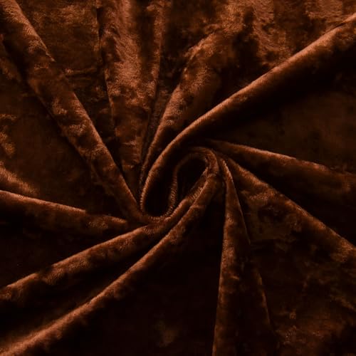 Brown Crushed Velvet Curtains with Rod Pocket Luxurious Thermal Insulation Soundproofing and Room Darkening Window Treatments for Living Room Bedroom Office, 2 Panels Set 52" W x 84" L - color: Brown, size: 52"W x 84"L (Pack of 2)